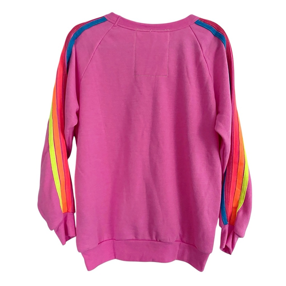 Aviator Nation RARE NEON Pink Limited Edition Smiley Sweatshirt NWT Medium - Picture 2 of 5